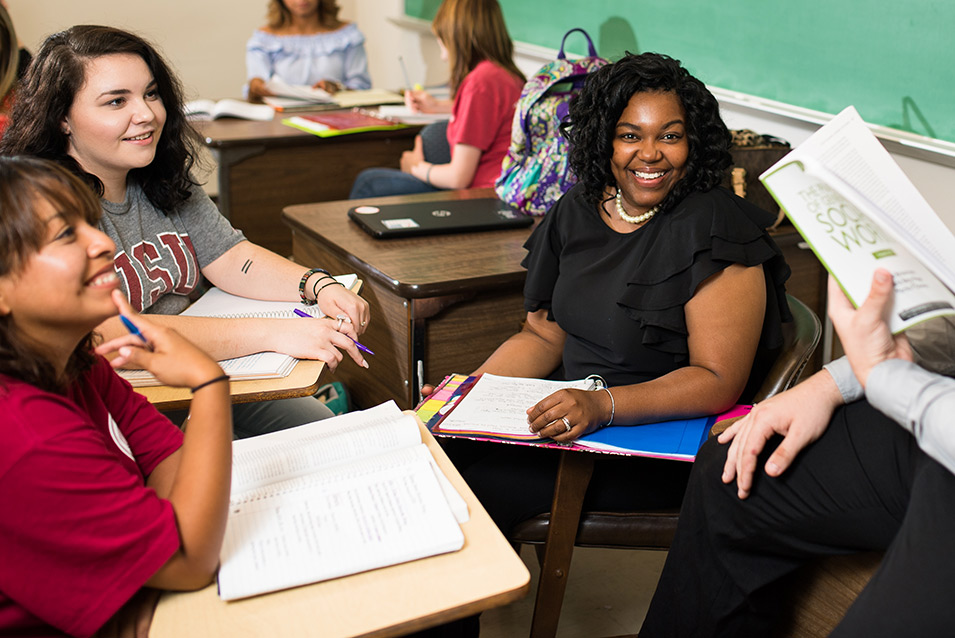 A group of JSU social work students in the classroom