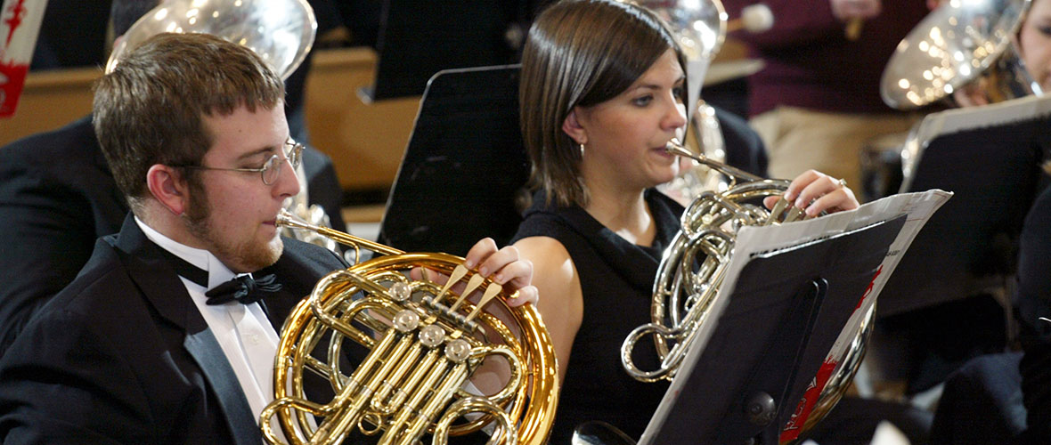 Chamber Winds performing at graduation