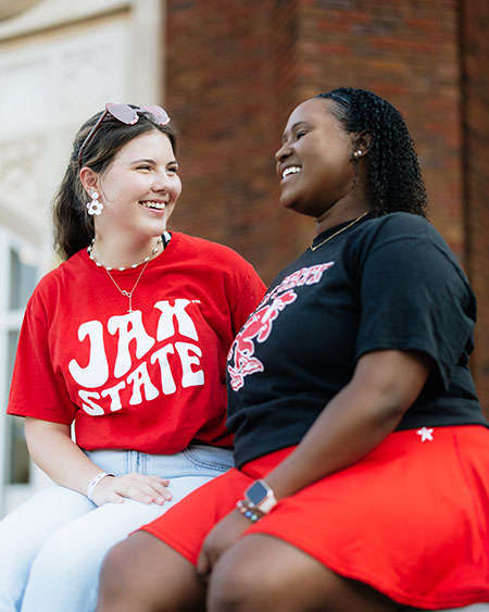 A JSU first gen student on the Quad