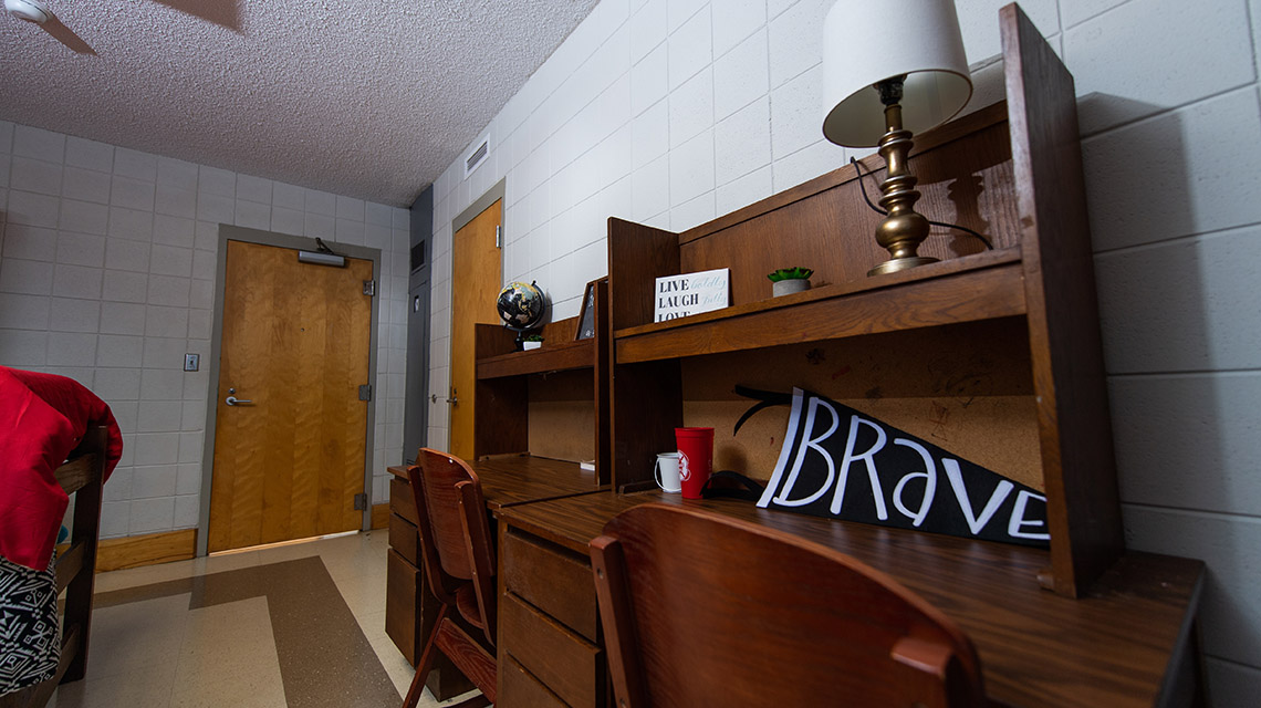 Logan Hall Bedroom desk area