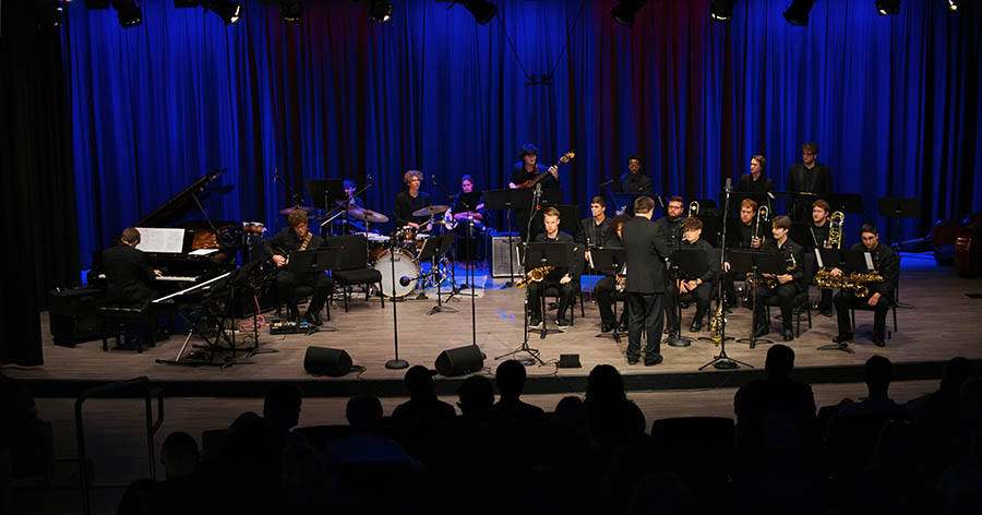 Jazz Ensemble Performing on Stage