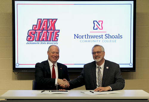 JSU and NWSCC Presidents at the signing ceremony