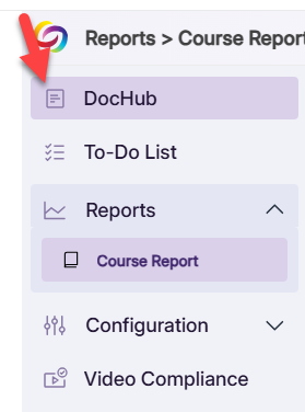 Rectangular icon next to the DocHub text