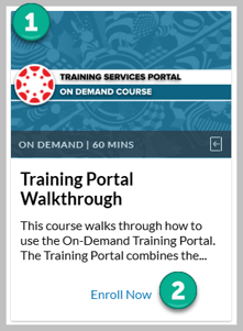 Training Portal Walkthrough Course Card.