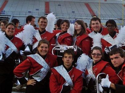 Robinson with fellow Southerners at the 2010 Ole Miss game